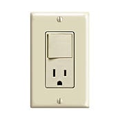 5245-I Traditional 3-Way Duplex Non-Grounding Combination Switch, 15 A, 120/125/277 V AC, 1/2 hp at 120 V AC, 3 Poles
