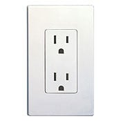 15 Amp, 125 Volt, Decora Duplex Receptacle, Residential Grade, Grounding, Mahogany