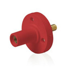 15-Series Taper Nose, Female, Panel Receptacle, Cam-Type, Threaded Stud, Type 3R "While-In-Use", Red