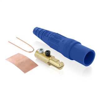 16 Series Taper Nose, Male, Plug, Contact and Insulator, Cam-Type, Blue