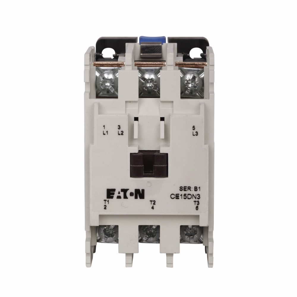 Eaton XT IEC contactor, Contactor only, 18A, 110-120 Vac,  50-60 Hz, 18A, Frame D, 55 mm, 50-60 Hz, 1 hp, Steel mounting plate, Three-pole, Non-reversing, No overload relay, Freedom, Contactor