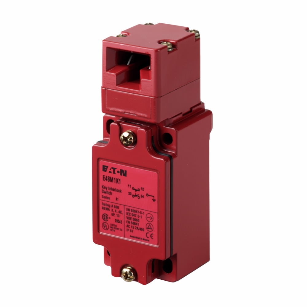 E48M1K1A Cabinet Door Safety Interlock Switch, 240 V AC, 10 A