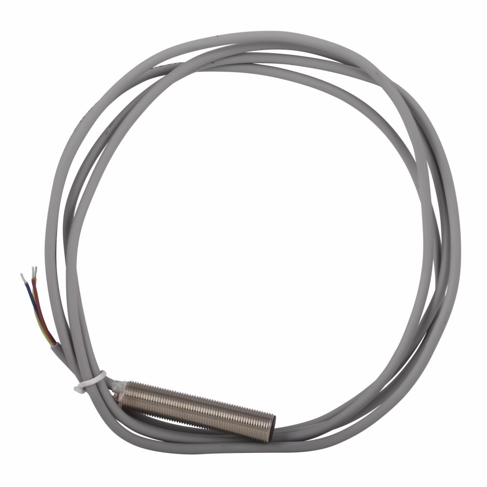 Inductive Global Proximity Sensor, E57, 2 mm range, Straight, 12 mm, Shielded, Output ON, 2-wire, 6.6 ft, 200 mA at 250V, <1.0%, PVC, 2-wire AC, NO, 20-250V