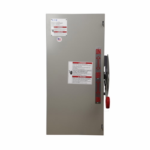 Eaton Heavy duty double-throw non-fused safety switch, 60 A, NEMA 1, Painted steel, Non-fusible, Two-pole, Two-wire, 600 Vac, 250 Vdc
