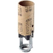 Candelabra Base, One-Piece, Keyless, Incandescent, Phenolic Lampholder, Hickey Mount, Single Circuit, Back Wired, Black