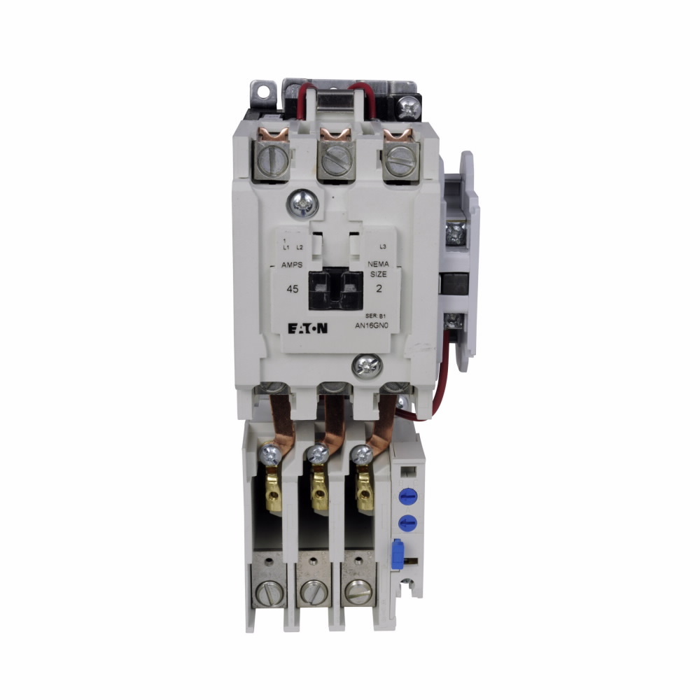 Eaton Freedom NEMA motor control starter, Non-Reversing Reset Overload Relay Starter, 120V/60 Hz or 110V/50 Hz coil voltage, 45A, Three-pole, Size 2
