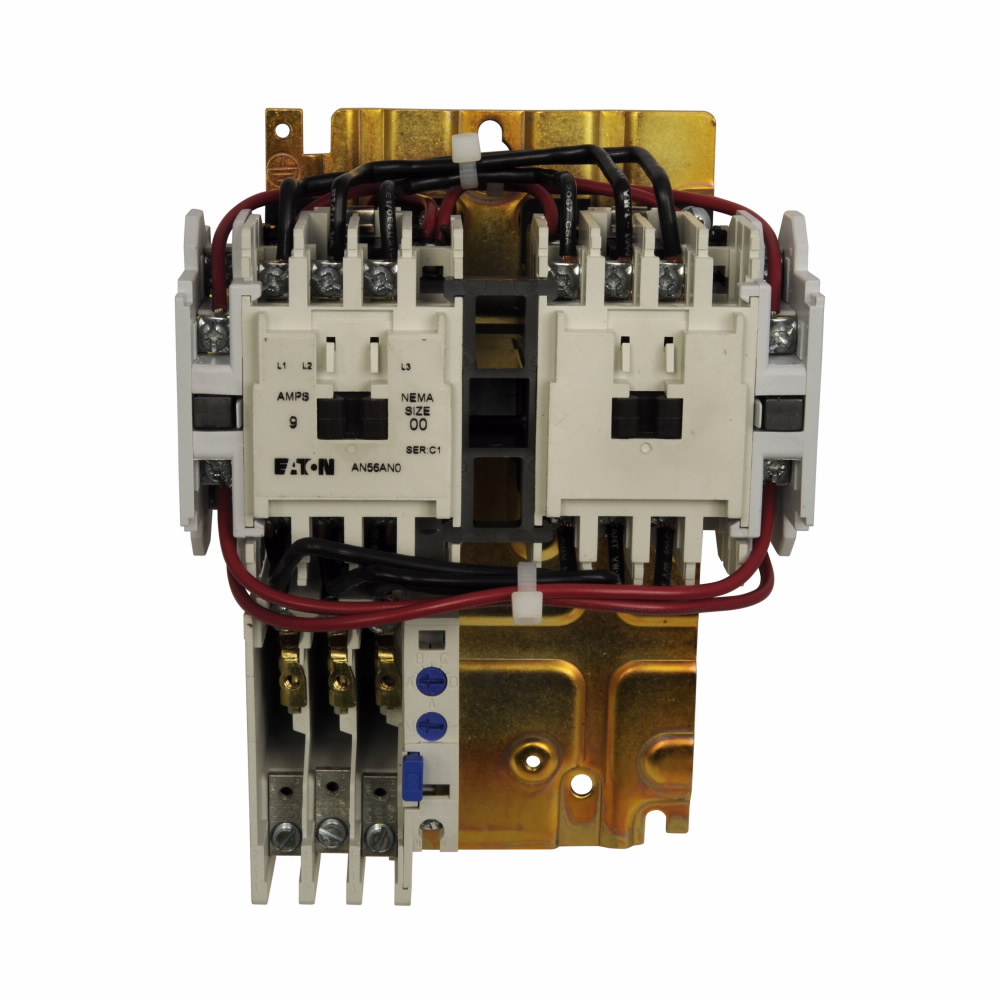 Eaton Freedom NEMA motor control starter, 1/3 hp at 115V,1 hp at 230V, 1-1/2 hp at 208,240V, 2 hp at 480,600V maximum horsepower, 120V/60 Hz or 110V/50 Hz coil voltage, 9A, Three-pole