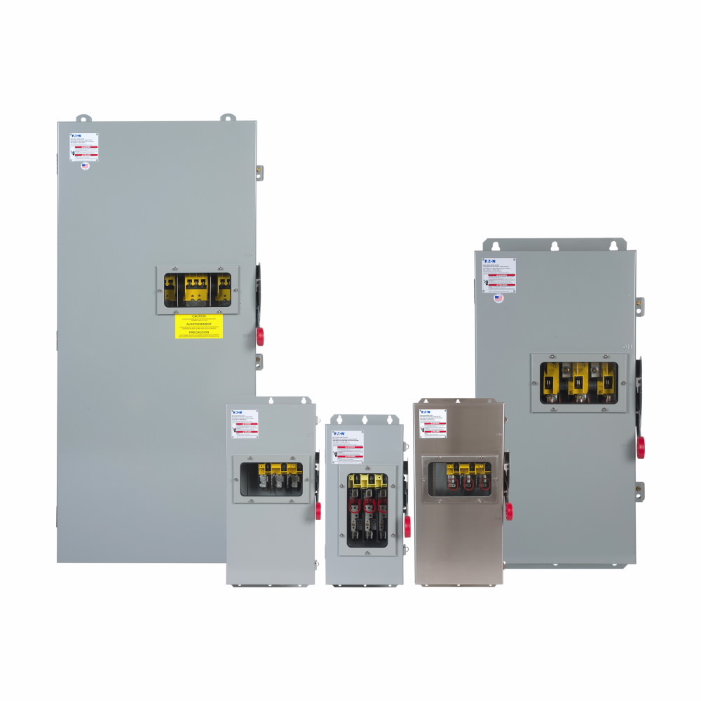 Eaton Heavy duty single-throw non-fused safety switch, Single-throw, 200A, Neam 12, Painted galvanized steel, Non-Fusible, Three-pole, Three-wire, 15 at 240 Vac TD 1 Ph, 50 at 480 Vac TD 1 Ph, 50 at 600 Vac TD 1 Ph, 60 at 240 Vac TD 3 Ph