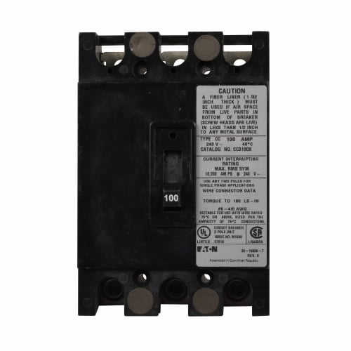 CCH Breaker 100A/3 Pole 240V 25K