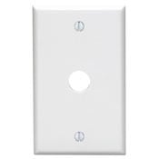 1-Gang .625-Inch Hole Device Telephone/Cable Wallplate, Standard Size, Thermoset, Box Mount, Ivory