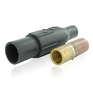 Ball Nose In-Line Latching Female Connector, 22 Series Single Pole Cam-Type Contact & Insulator, Crimped, 500-750MCM, 690 Amp Max - BLACK