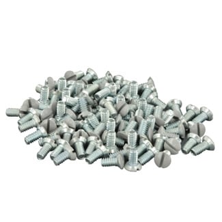 5/16-Inch Long 6-32 Thread, Oval Head Milled Slot Replacement Wallplate Screws, Gray