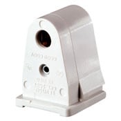 Slimline Base, Single Pin, Standard Fluorescent Lampholder, Pedestal, Slide-On Lock-On, Stationary, Quickwire 18AWG Solid or Str Tinned, White