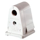 Slimline Base, Single Pin, Standard Fluorescent Lampholder, Pedestal, Slide-On Lock-On, Stationary, Quickwire 18AWG Solid or Str Tinned, White