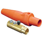 Female Plug, Contact and Insulator, Cam-Type, Detachable, Double Set Screw, 4/0 AWG, 400A, Taper Nose, Type 3R, 3-Inch, Orange
