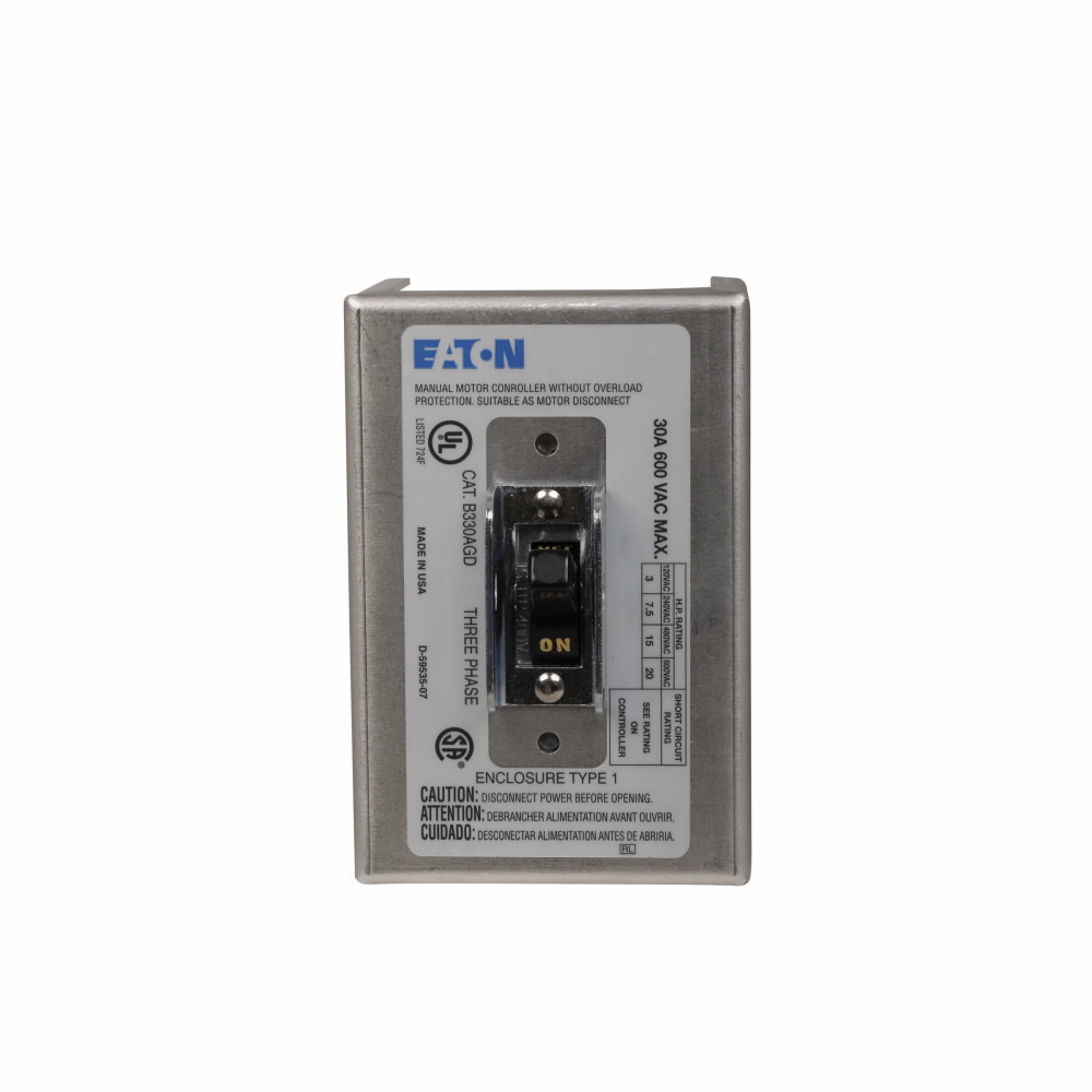 Eaton NEMA starter, Space SVG reversing starter, 1NO contacts, 120V Coil, NEMA size 1C, 1-5 A