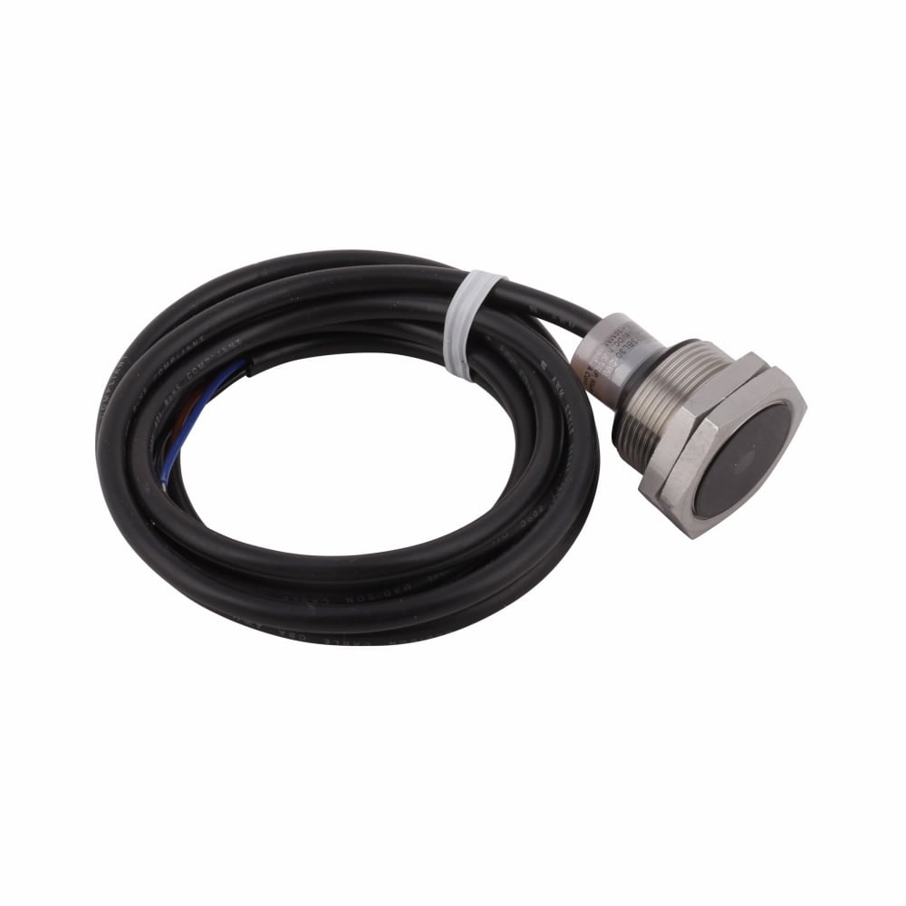 Eaton E57 Premium+ Series Short Body Tubular Inductive Proximity Sensor Enclosure, 0.71 dia, dist. 5 mm, 2-Wire AC, NC, 250 mA at 40-240Vac, 3 Pin Dual Key Micro Connector, 40?250 Vac input, Short circuit protected, Shielded