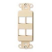 QuickPort Decora Plus Insert, 4-Port, White
