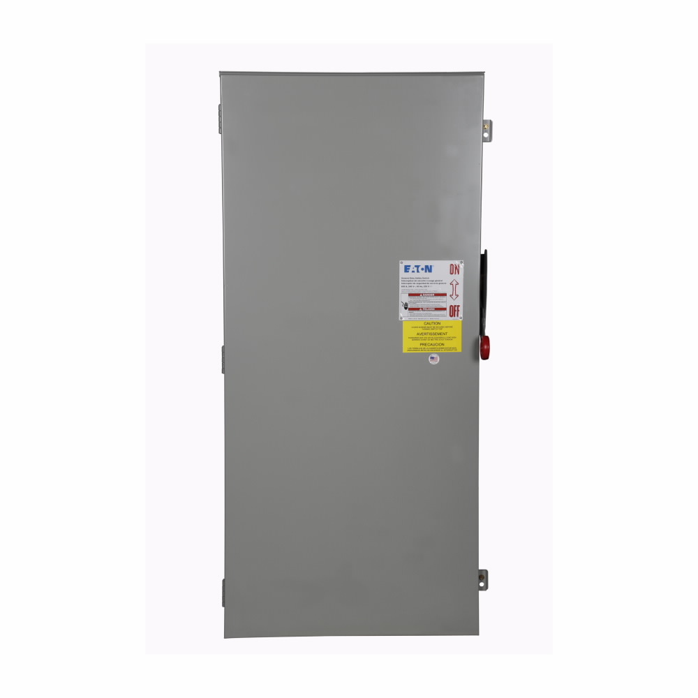 Eaton General duty cartridge fuse safety switch, 600 A, NEMA 3R, Painted galvanized steel, Class H fuses, Fusible without neutral, Two-pole, Two-wire, Category: general duty safety switch, 240 V