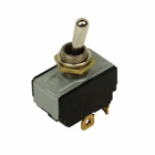 Eaton E10 toggle switch, Two-pole, ON, OFF, ON, 0.563 inch lever, Spade, Double-throw, 15A at 125 Vac, 10A at 250 Vac, 3/4 hp at 50 Vac, 0.47 inch bushing
