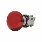 Eaton 30.5 mm Heavy-Duty Watertight/Oiltight Push-Pull Unit,Factory Assembled,Class I Division 2,Jumbo 65 mm button,Red,Plastic Bus,1NO-1NC,Non-illuminated,Two-position,Maintained push and pull,65 mm button,10250T Series