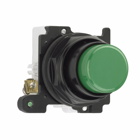 Eaton E34 pushbutton E34, 30.5 mm, Square Multifunction, NEMA 3, 3R, 4, 4X, 12, 13, Non-illuminated, Momentary, Extended, Green actuator