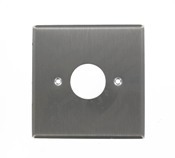 2-Gang Single 1.406-Inch Diameter, Device Receptacle Wallplate, Standard Size, Device Mount, Stainless Steel