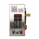 Eaton Enhanced visible blade single-throw safety switch, Enhanced visilbe blade, corrosion resistant, 30 A, NEMA 4X, 304 stainless, Class H, Neutral, Three-pole, Four-wire, 600 V, Max Hp: 7.5, 10/ 15, 20 hp (1/3PH @480, 600 V), #14-#2 Cu/Al