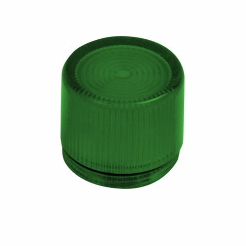 Eaton E34 pushbutton lens, E34 series, Illuminated Pushbutton Lens, Green actuator, Plastic, Legend: Blank legend