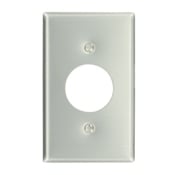 1-Gang Single 1.406-Inch Hole Device Receptacle Wallplate, Standard Size, Device Mount, Aluminum
