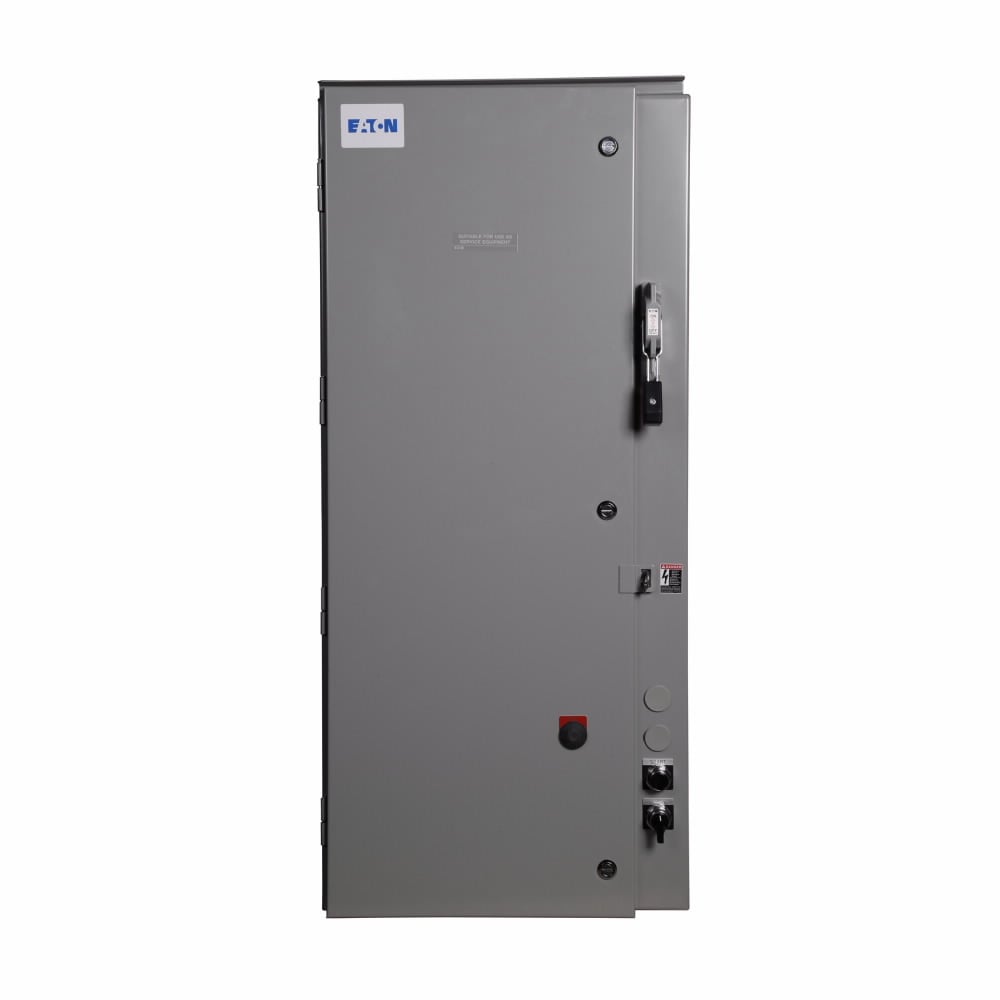 Eaton Freedom Industrial Pump Panel, Circuit breaker disconnect, NEMA 3R painted steel enclosure, 440V/50 Hz-460V/60 Hz coil, NEMA size 6, 800A breaker