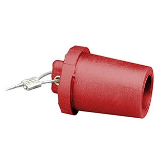 Male, Protective Cap, For 17 Series, Industrial Grade, Cam-Type Connector, Red