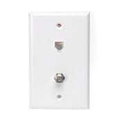 Standard Telephone Wall Jack, 6P6C X F, White