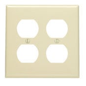 2-Gang Duplex Device Receptacle Wallplate, Orange