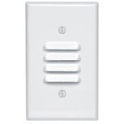 1-Gang Louvre Device Louvre Wallplate, Standard Size, Painted Metal, Strap Mount, White