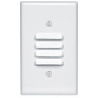 1-Gang Louvre Device Louvre Wallplate, Standard Size, Painted Metal, Strap Mount, White