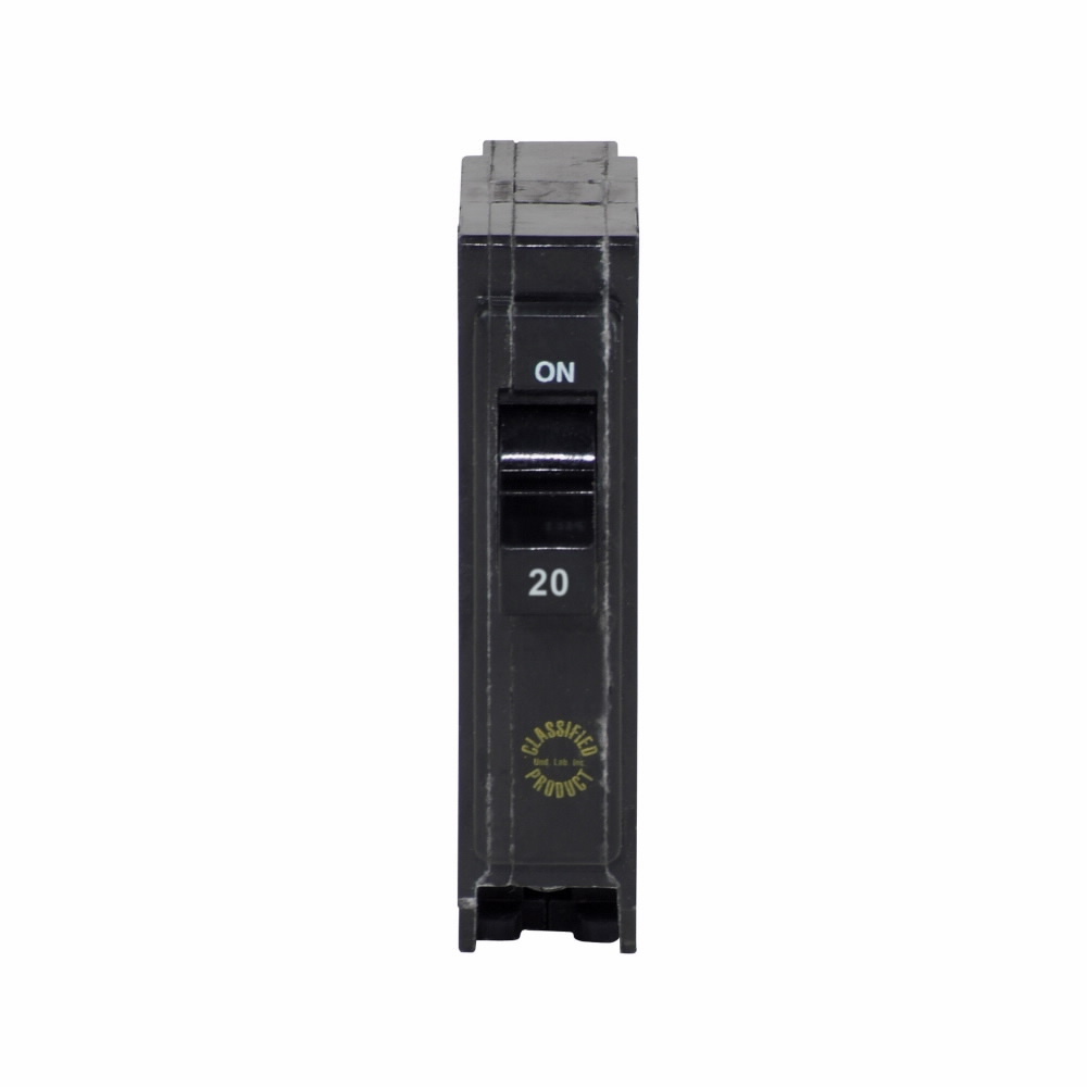 3/4" Thermal magnetic circuit breakers,Type CHQ 3/4-Inch classified replacement breaker,Ground fault,20 A,10 kAIC,Single-pole,120/240V,CHQ,(1) #14-8 AWG, (2) #14-10 AWG Cu/Al,CHQ,Type CH Loadcenters