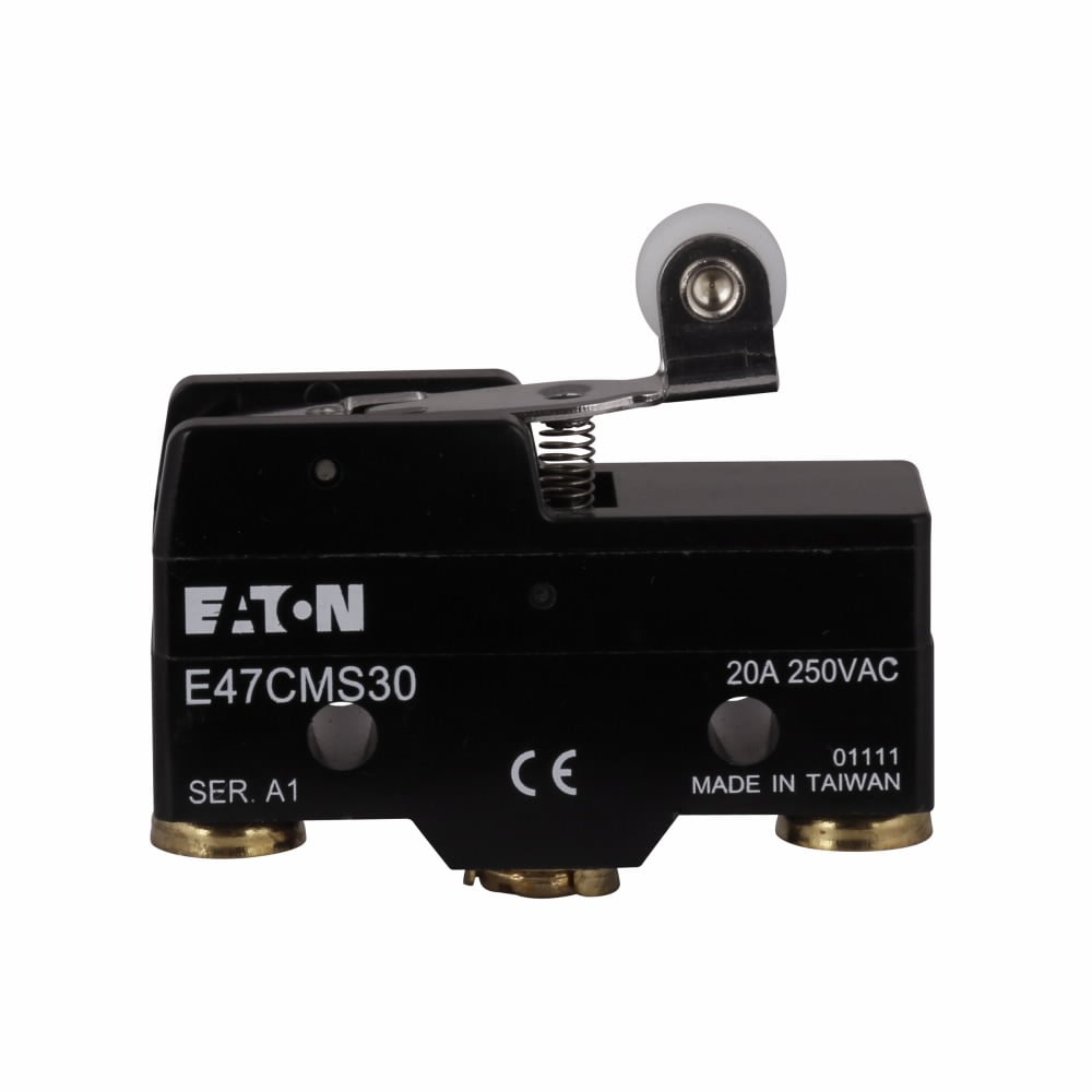 E47CMS30 Basic Precision Limit Switch, 20 A, Roller Lever Actuator, 1 Form C SPDT Contact, 1 Poles