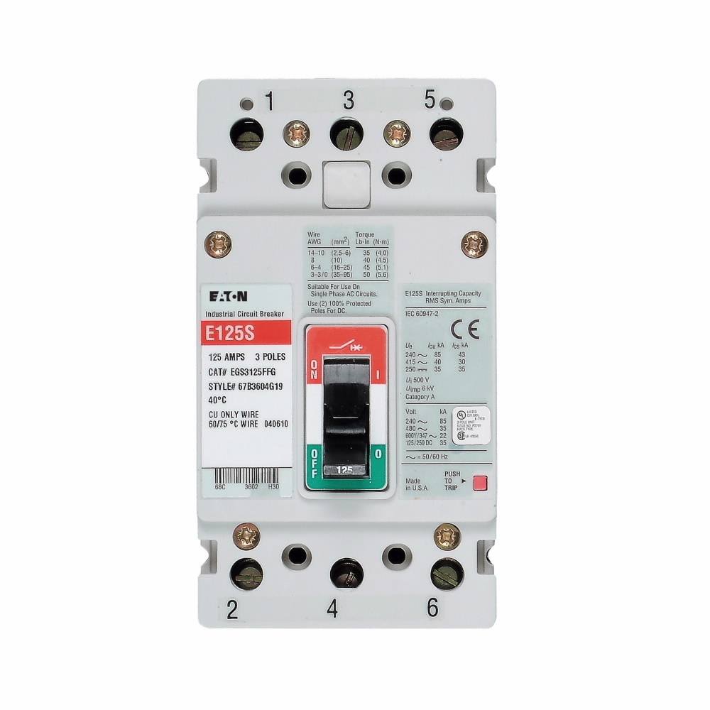 EG 3P 125A 40KA@415 35KA@480V FX THR/MAG