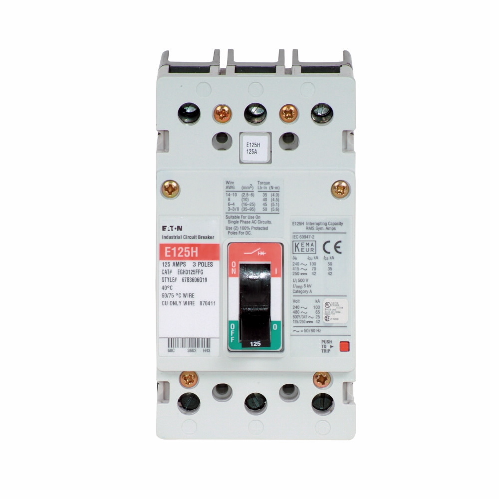 EG3P 125A @415, 65KA@480V FIX THR/MAG