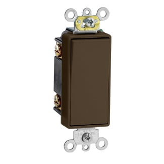 15-Amp 120/277-Volt Decora Plus Rocker 3-Way AC Quiet Switch, Brown
