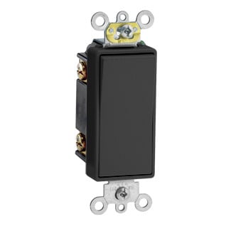 15-Amp 120/277-Volt Decora Plus Rocker 3-Way AC Quiet Switch,Black