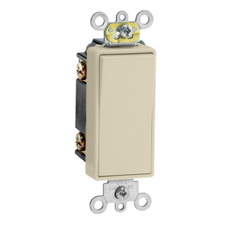 15-Amp 120/277-Volt Decora Plus Rocker 3-Way AC Quiet Switch, Ivory