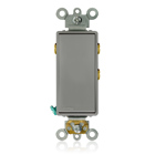 15 Amp, 120/277 Volt, Decora Plus Rocker, Single-Pole Double Throw, Center Off, Maintained Contact, Gray