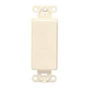 Decora plastic adapter plate, Blank - No hole, with-ears, and two mounting screws. Brown