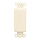 Decora plastic adapter plate, Blank - No hole, with-ears, and two mounting screws. Brown