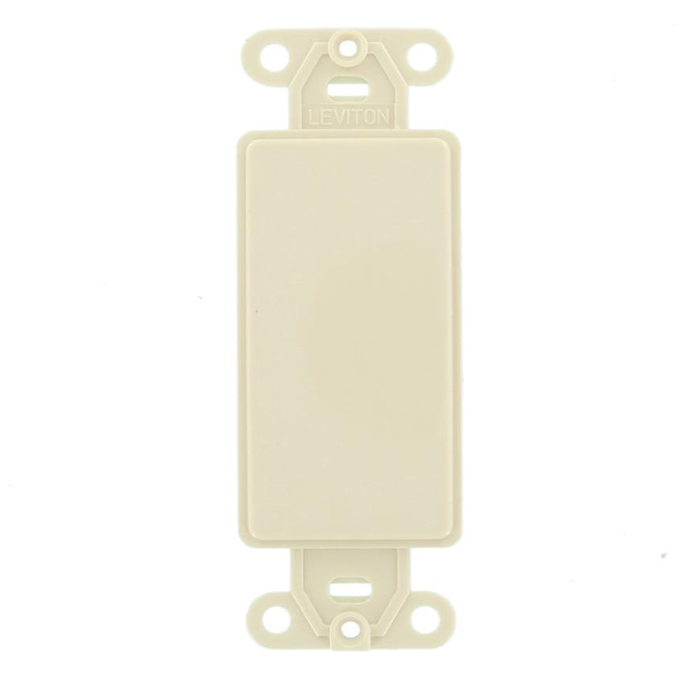 80414-W Decora QuickPort Blank Multimedia Insert With Ears, Plastic, White