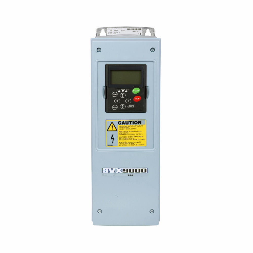 Eaton SVX adjustable frequency drive, 10HP, NEMA Type 1/IP21, 480V, FR5, Three-phase, EMC H, Standard Software, A/N keypad, Internal brake chopper, Standard boards