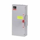 Eaton General duty double-throw safety switch, 100 A, Compact design, Includes neutral, NEMA 3R, Painted galvanized steel, Rainproof, Non-fusible, Two-pole, Three-wire, 240 Vac - 250Vdc