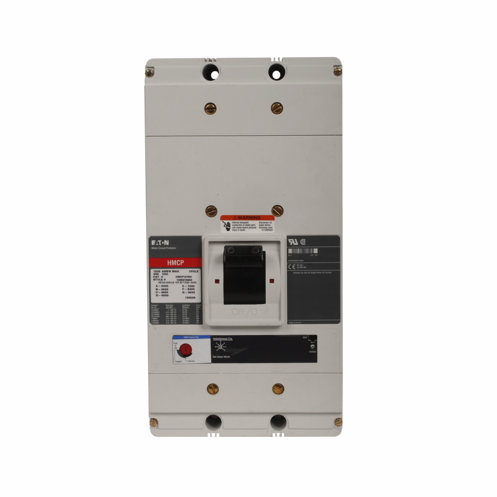 Eaton molded case circuit breaker accessory motor protection, Motor circuit protector, 12 A, Three-pole, Frame J-K, 2400-9600 A, 600 V, 250 Vdc, Series C, Without, Without terminals